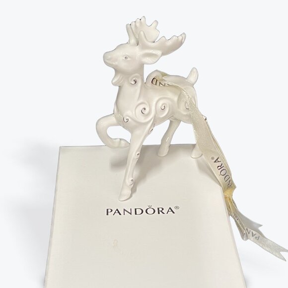 Pandora 2017 Limited Edition Porcelain Reindeer Ornament - Picture 12 of 14